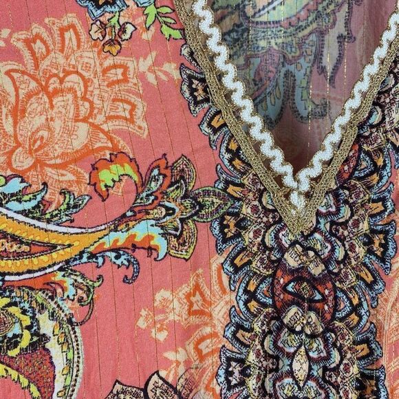 LULI FAMA Seashell Jewel Deep V Frill Mini Dress in Multi - Picture 11 of 12